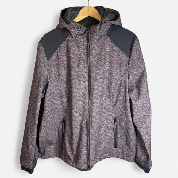 Free Country Jackets & Blazers - Free Country Women's Heathered Pink and Grey Performance Jacket Size XXL